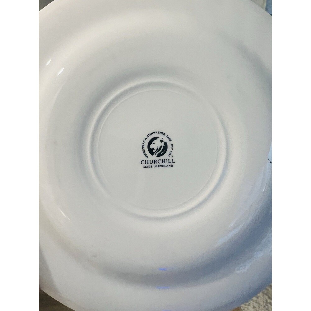 Churchill Vintage “Toile Prague” Blue And White 10in Ceramic Dinner Plate - Picture 4 of 4